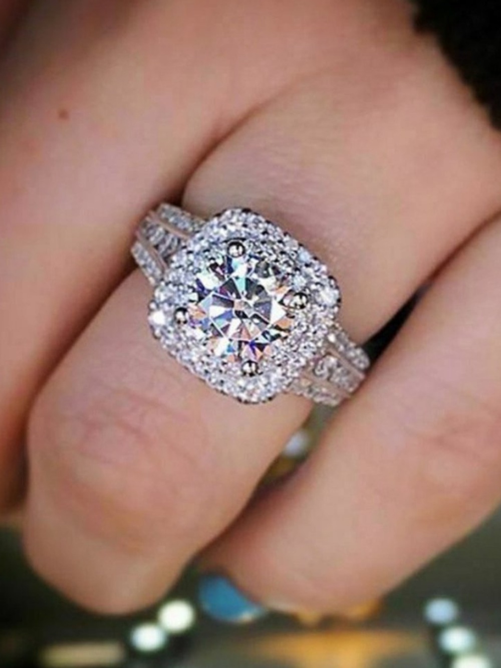 Fashion Silver Zircon Ring